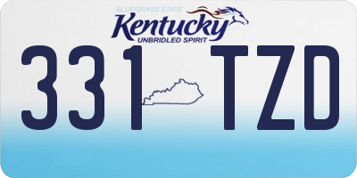 KY license plate 331TZD