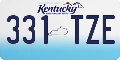 KY license plate 331TZE
