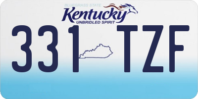 KY license plate 331TZF