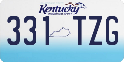 KY license plate 331TZG