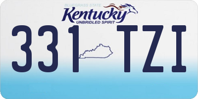 KY license plate 331TZI