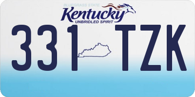KY license plate 331TZK