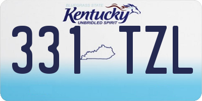 KY license plate 331TZL