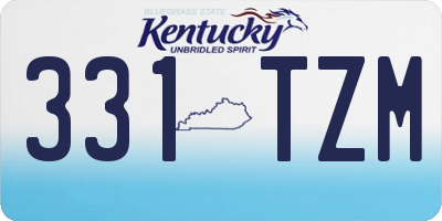 KY license plate 331TZM