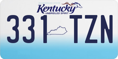 KY license plate 331TZN