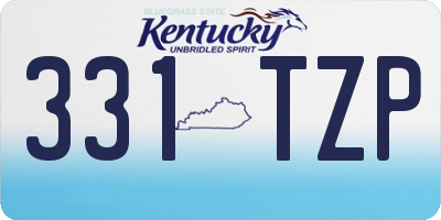 KY license plate 331TZP