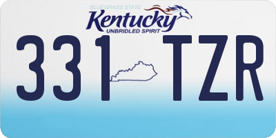 KY license plate 331TZR