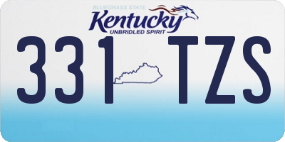 KY license plate 331TZS