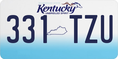 KY license plate 331TZU