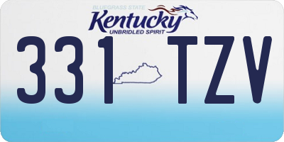 KY license plate 331TZV
