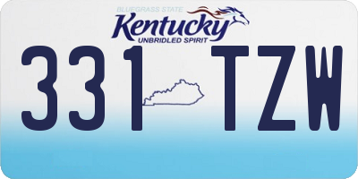 KY license plate 331TZW
