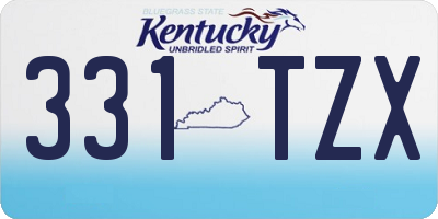 KY license plate 331TZX