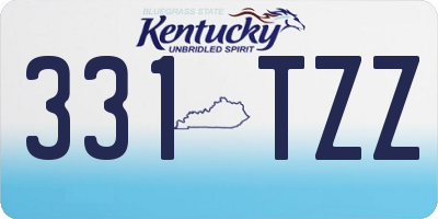 KY license plate 331TZZ