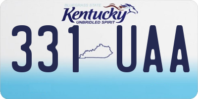 KY license plate 331UAA