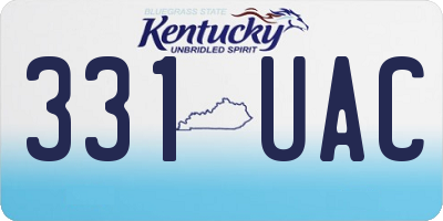 KY license plate 331UAC