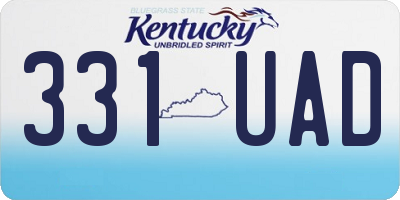 KY license plate 331UAD