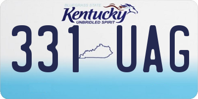 KY license plate 331UAG