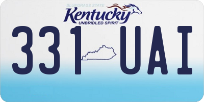 KY license plate 331UAI
