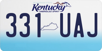 KY license plate 331UAJ