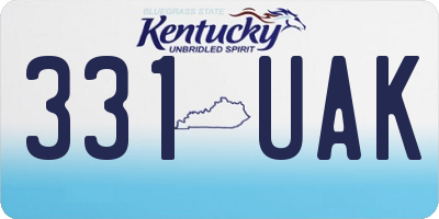 KY license plate 331UAK