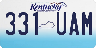 KY license plate 331UAM