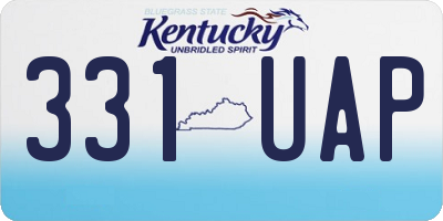 KY license plate 331UAP