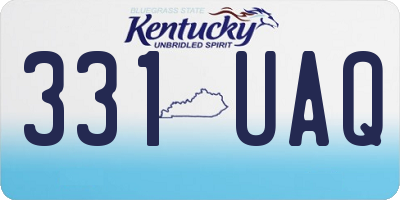 KY license plate 331UAQ