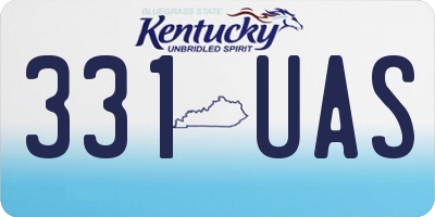 KY license plate 331UAS