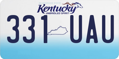 KY license plate 331UAU