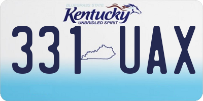 KY license plate 331UAX