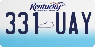 KY license plate 331UAY