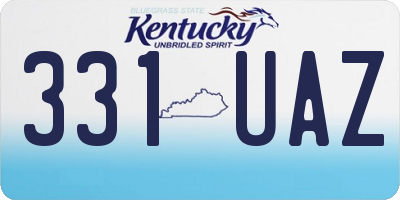 KY license plate 331UAZ
