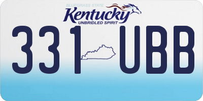 KY license plate 331UBB
