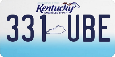 KY license plate 331UBE