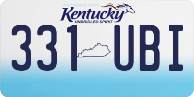 KY license plate 331UBI