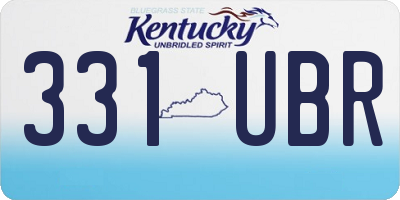 KY license plate 331UBR