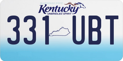 KY license plate 331UBT