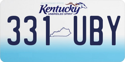 KY license plate 331UBY