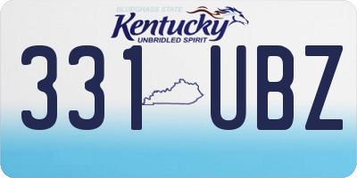 KY license plate 331UBZ