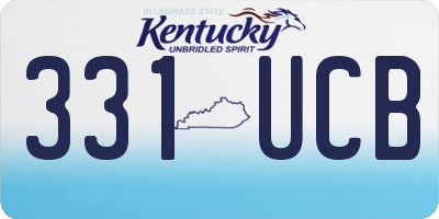 KY license plate 331UCB