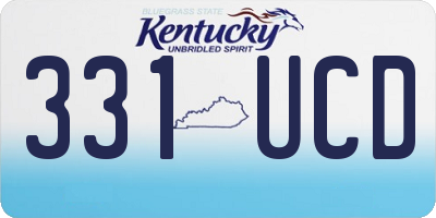 KY license plate 331UCD