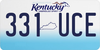 KY license plate 331UCE