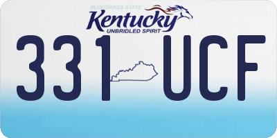 KY license plate 331UCF