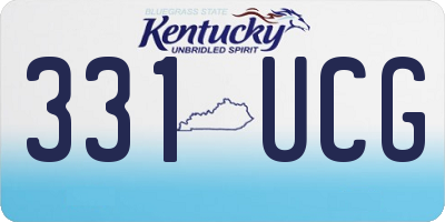 KY license plate 331UCG