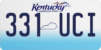 KY license plate 331UCI