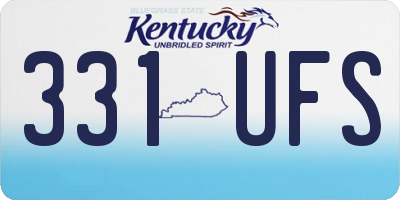 KY license plate 331UFS