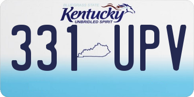 KY license plate 331UPV