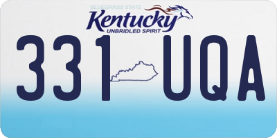 KY license plate 331UQA