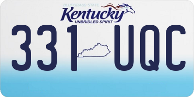 KY license plate 331UQC