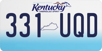 KY license plate 331UQD